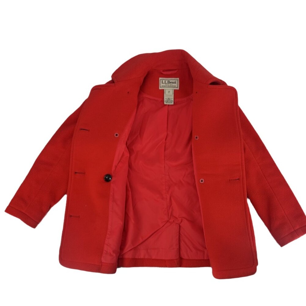 L.L. Bean Classic Red Peacoat Size XS Winter Coat - Picture 4 of 7